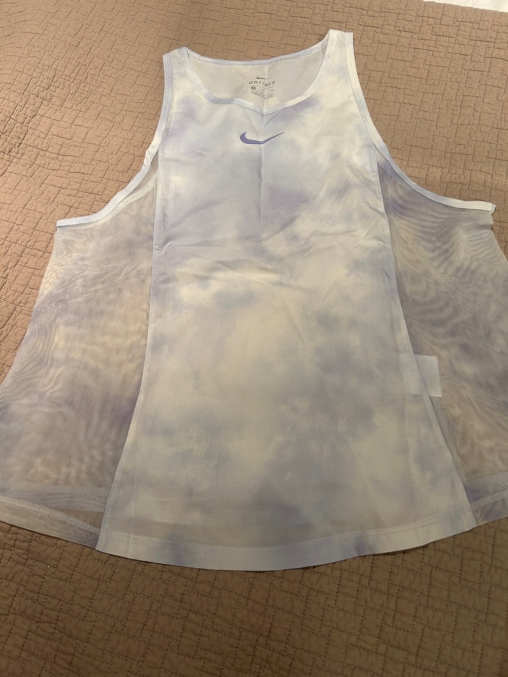 Nike Lavender and White Tie-Dye Athletic Tank